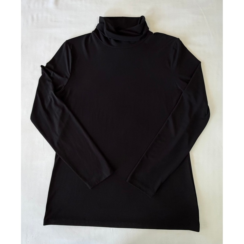 Black Turtleneck Long‎ Sleeve Top Jones Studio Separates Size Large Stretch